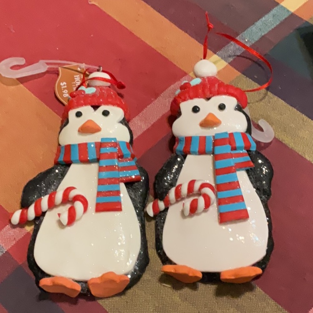 NWT Lot of 2 Penguin Christmas Ornaments